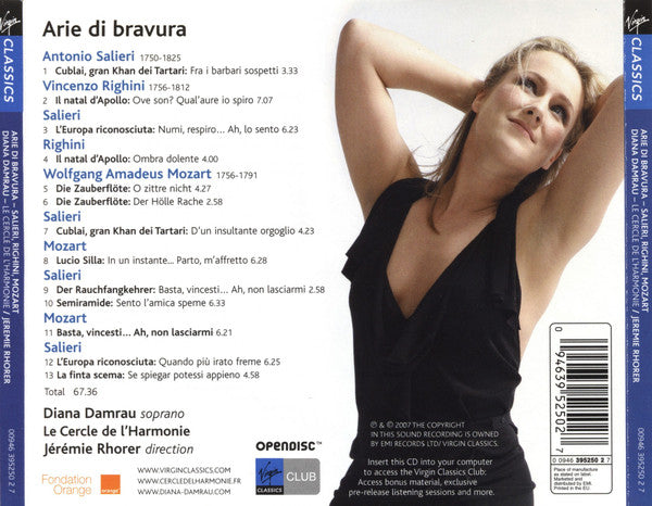 Diana Damrau, Mozart*, Salieri*, Righini*, Le Cercle De L'Harmonie, Jérémie Rhorer : Arie Di Bravura (CD, Album, Enh)