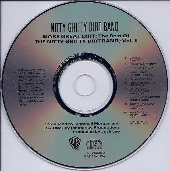 Nitty Gritty Dirt Band : More Great Dirt: The Best Of The Nitty Gritty Dirt Band Vol. II (CD, Comp)