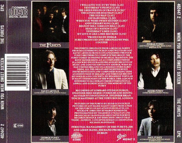 The Fureys : When You Were Sweet Sixteen (CD, Album, RE)