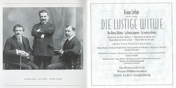 Franz Lehár - Cheryl Studer, Bo Skovhus, Barbara Bonney, Rainer Trost, Bryn Terfel, The Monteverdi Choir, Wiener Philharmoniker, John Eliot Gardiner : Die Lustige Witwe - The Merry Widow - La Veuve Joyeuse (CD, Album)
