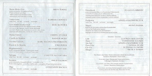 Franz Lehár - Cheryl Studer, Bo Skovhus, Barbara Bonney, Rainer Trost, Bryn Terfel, The Monteverdi Choir, Wiener Philharmoniker, John Eliot Gardiner : Die Lustige Witwe - The Merry Widow - La Veuve Joyeuse (CD, Album)