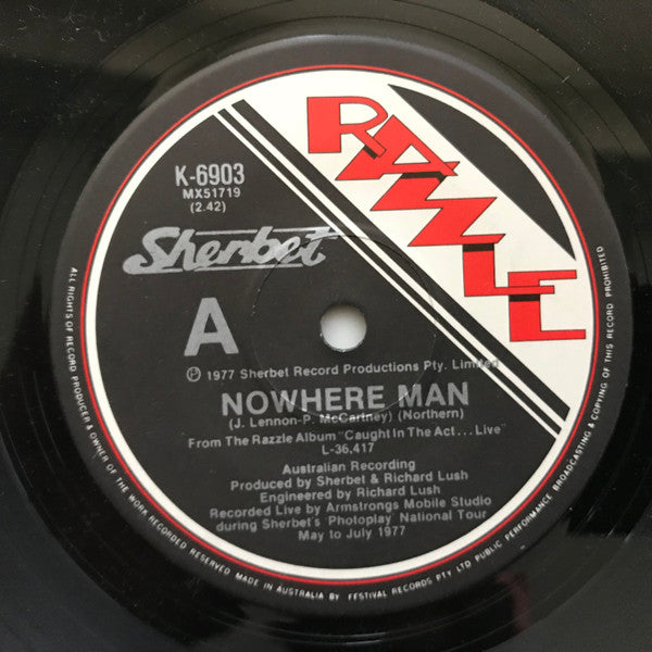 Sherbet : Nowhere Man (7", Single)