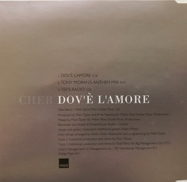 Cher : Dov'è L'Amore (CD, Single, CD2)