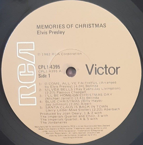Elvis Presley : Memories Of Christmas (LP, Comp, RE)