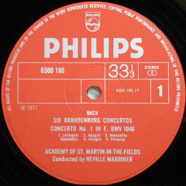 Bach*, Academy Of St.Martin-In-The-Fields*, Neville Marriner*, Thurston Dart : Brandenburg Concertos (First Version - First Recording) (2xLP + Box)