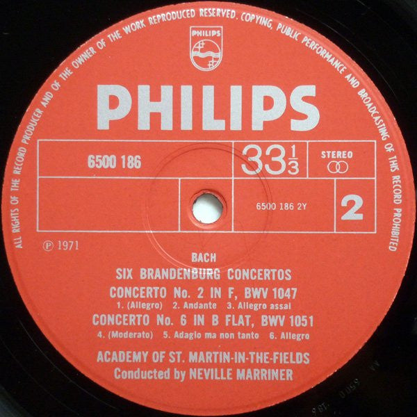 Bach*, Academy Of St.Martin-In-The-Fields*, Neville Marriner*, Thurston Dart : Brandenburg Concertos (First Version - First Recording) (2xLP + Box)
