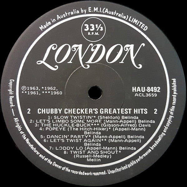 Chubby Checker : Chubby Checker's Greatest Hits (LP, Comp)