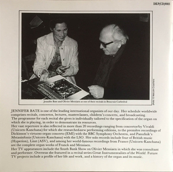 Olivier Messiaen, Jennifer Bate : Organ Works: La Nativité Du Seigneur / Le Banquet Celeste (CD, Album, RE)
