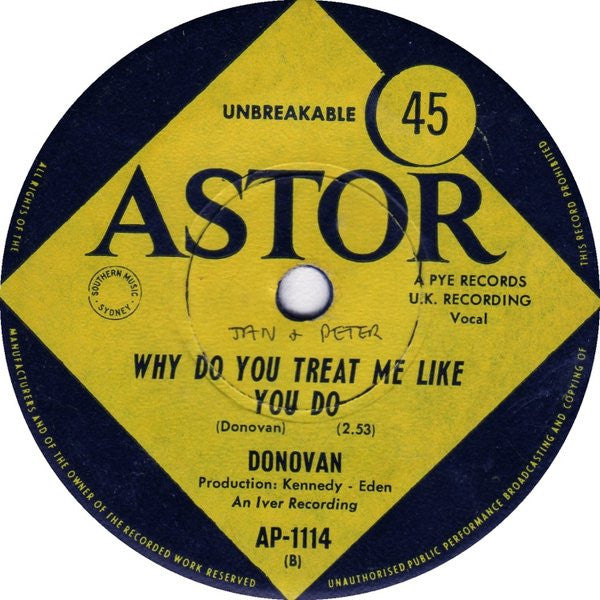 Donovan : Catch The Wind (7", Single)