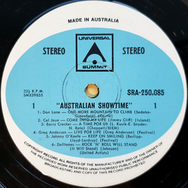 Various : Australian Showtime (LP, Comp)
