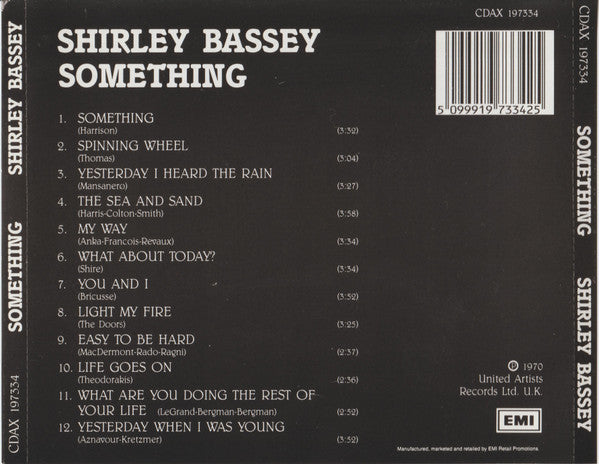 Shirley Bassey : Something (CD, Album, RE)