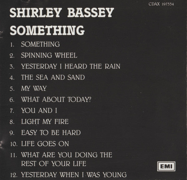 Shirley Bassey : Something (CD, Album, RE)