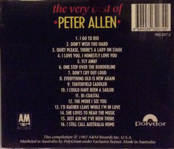 Peter Allen : The Very Best Of Peter Allen (CD, Comp, RE)