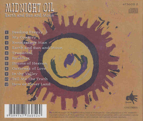 Midnight Oil : Earth And Sun And Moon (CD, Album)