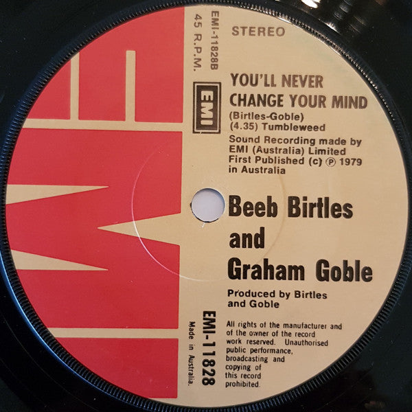 Beeb Birtles And Graham Goble* : I'm Coming Home (7", Single)