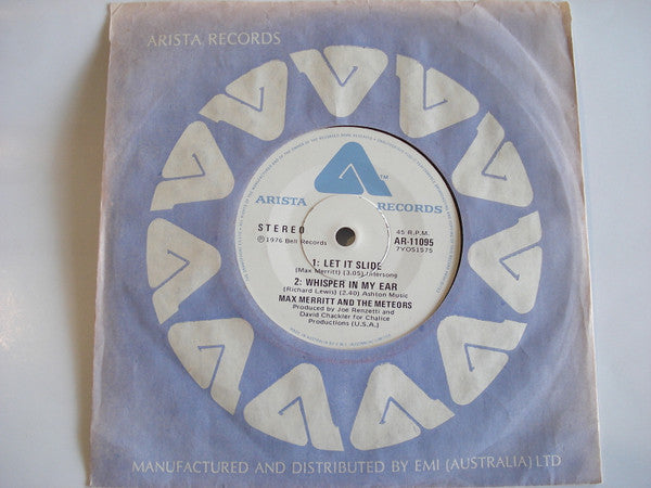 Max Merritt And The Meteors : Let It Slide (7")