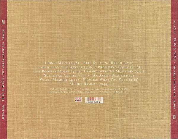 Iron & Wine* : The Creek Drank The Cradle (CD, Album)