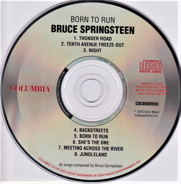 Bruce Springsteen : Born To Run (CD, Album, RE)