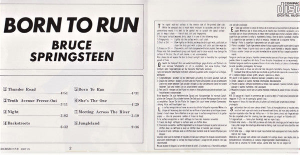 Bruce Springsteen : Born To Run (CD, Album, RE)