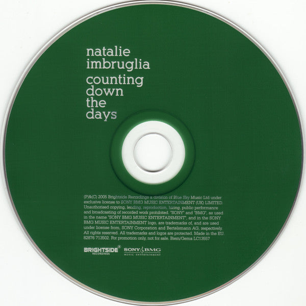 Natalie Imbruglia : Counting Down The Days (CD, Single, Promo, Car)