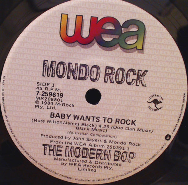 Mondo Rock : Baby Wants To Rock (7", Single)