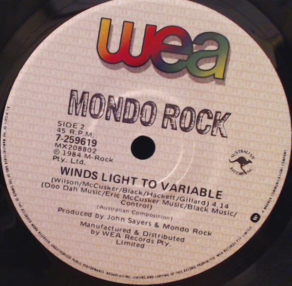 Mondo Rock : Baby Wants To Rock (7", Single)