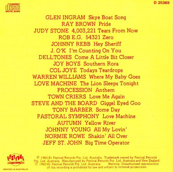 Various : 20 Golden Greats Of The 60's (CD, Comp)