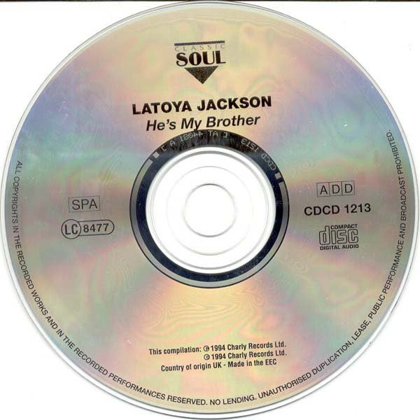 LaToya Jackson* : He's My Brother (CD, Album, RE)