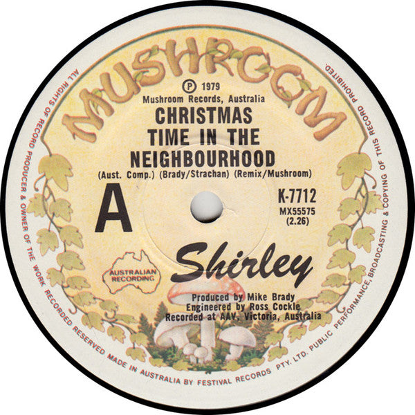 Shirley* : Christmas Time In The Neighbourhood/Christmas Children (7", Single, Pic)