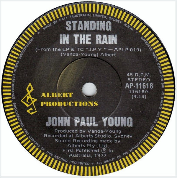 John Paul Young : Standing In The Rain / Same Old Thing (7")