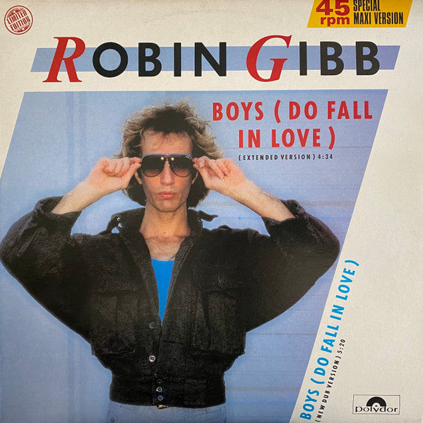 Robin Gibb : Boys (Do Fall In Love) (12", Maxi, Ltd)