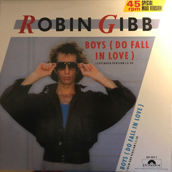 Robin Gibb : Boys (Do Fall In Love) (12", Maxi, Ltd)