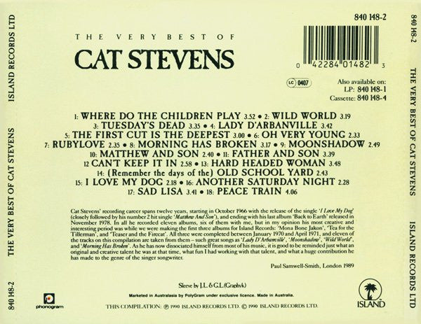 Cat Stevens : The Very Best Of Cat Stevens (CD, Comp, RE)
