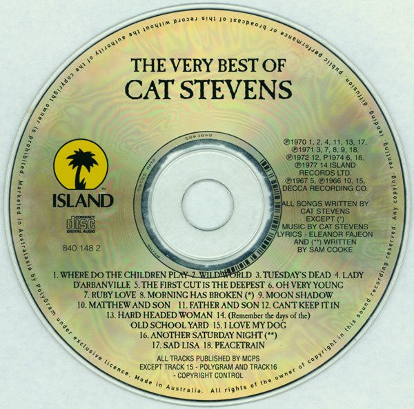 Cat Stevens : The Very Best Of Cat Stevens (CD, Comp, RE)