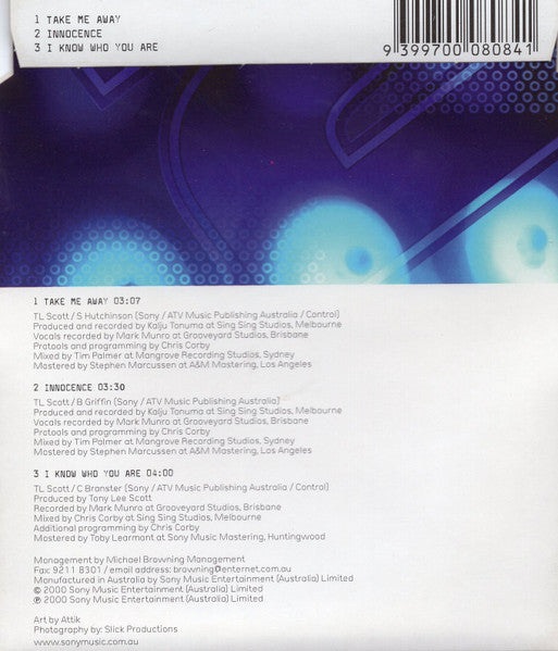 Tony Lee Scott : Take Me Away (CD, Single)