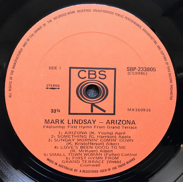 Mark Lindsay : Arizona (LP, Album)