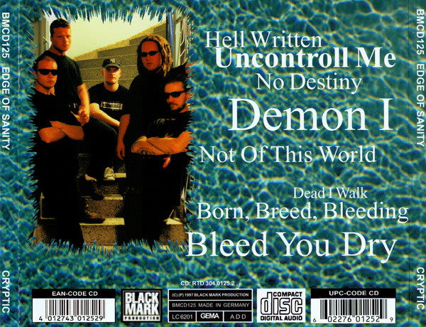 Edge Of Sanity : Cryptic (CD, Album)