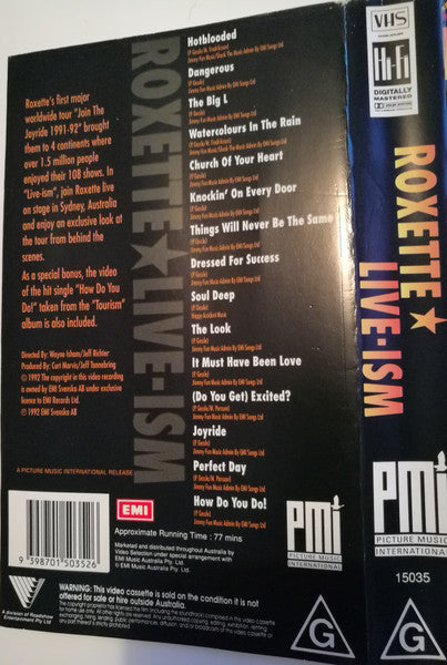 Roxette : Live-Ism (VHS)