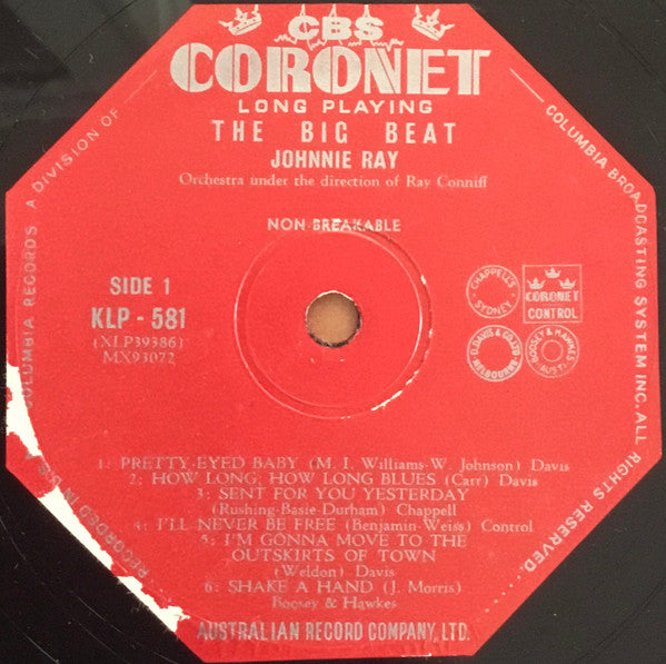 Johnnie Ray : The Big Beat (LP, Album, Mono)