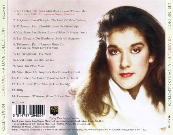 Celine Dion* : Classique - A Love Collection (CD, Comp)