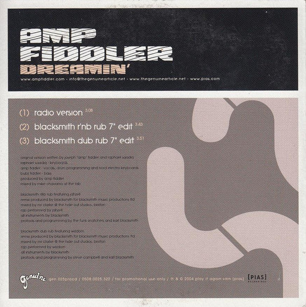 Amp Fiddler : Dreamin' (CD, Single, Promo)