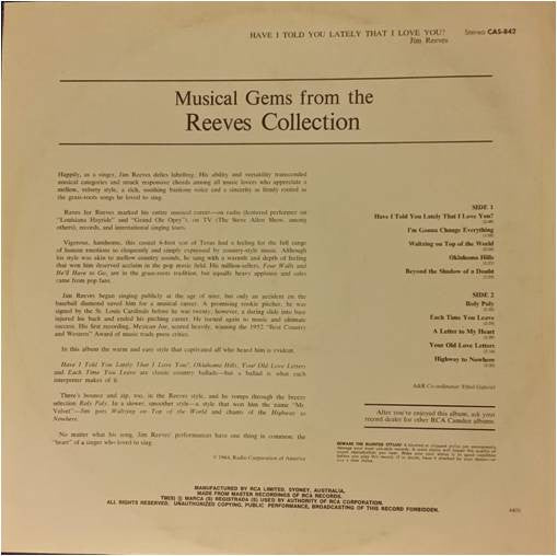 Jim Reeves : Have I Told You Lately That I Love You? (LP, Comp)