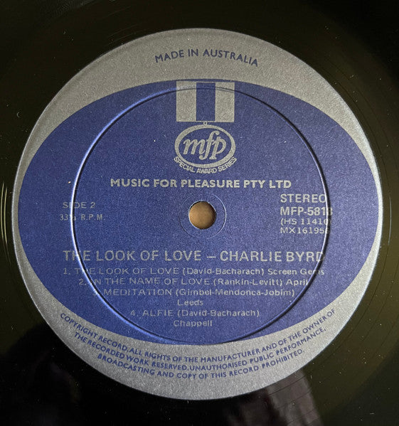 Charlie Byrd : The Look Of Love (LP, Comp)