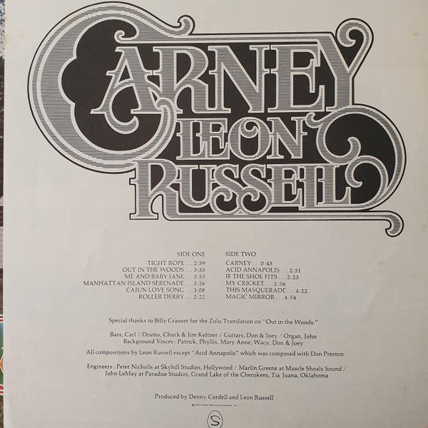 Leon Russell : Carney (LP, Album)