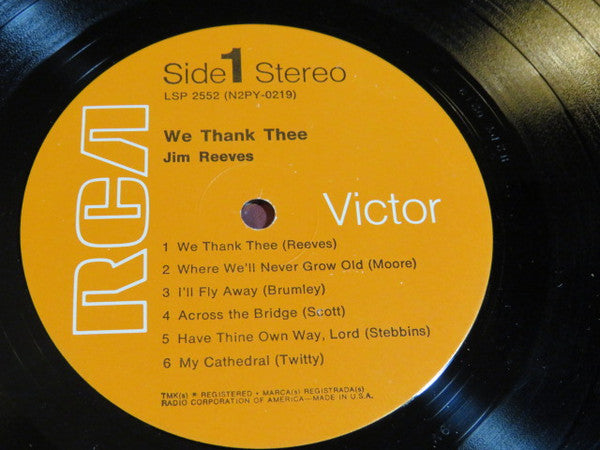 Jim Reeves : We Thank Thee (LP, Album)