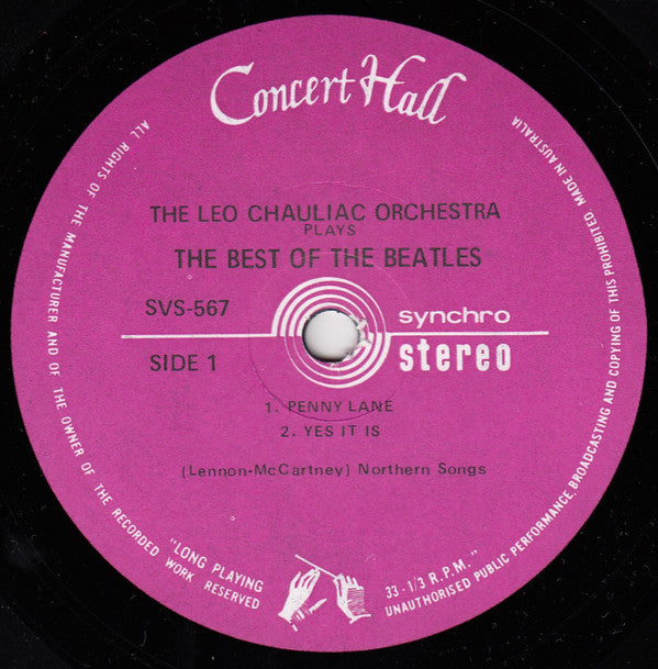 The Leo Chauliac Orchestra* : The Best Of The Beatles  (7", EP)