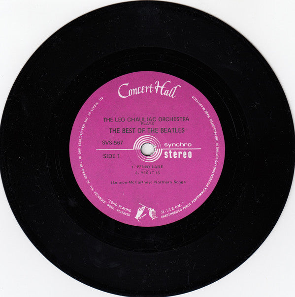 The Leo Chauliac Orchestra* : The Best Of The Beatles  (7", EP)
