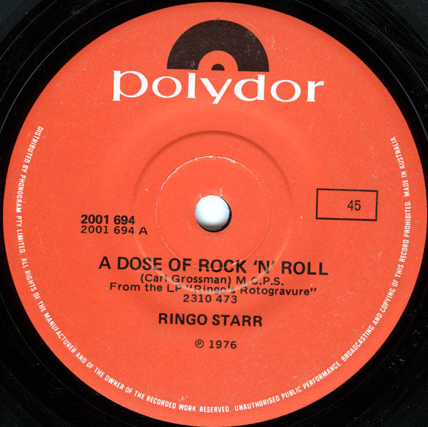 Ringo Starr : A Dose Of Rock 'N' Roll (7", Single)