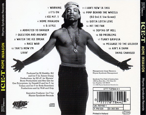 Ice-T : Home Invasion (CD, Album, RP)