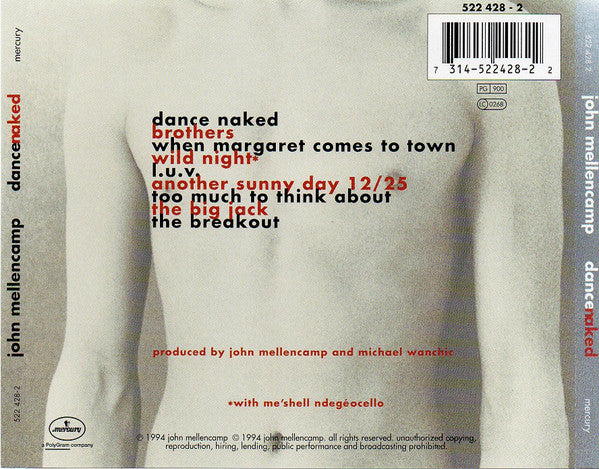 John Mellencamp* : Dance Naked (CD, Album)